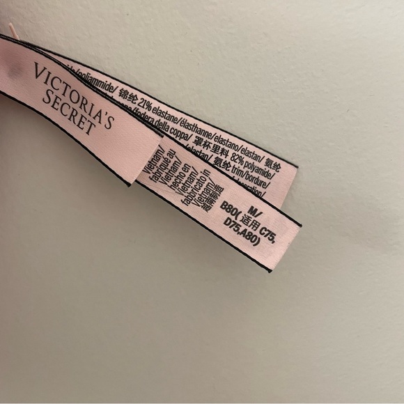 Victoria's Secret Lace Mesh V Neck Longline Bralette Womens Size Medium Pink - Picture 4 of 5